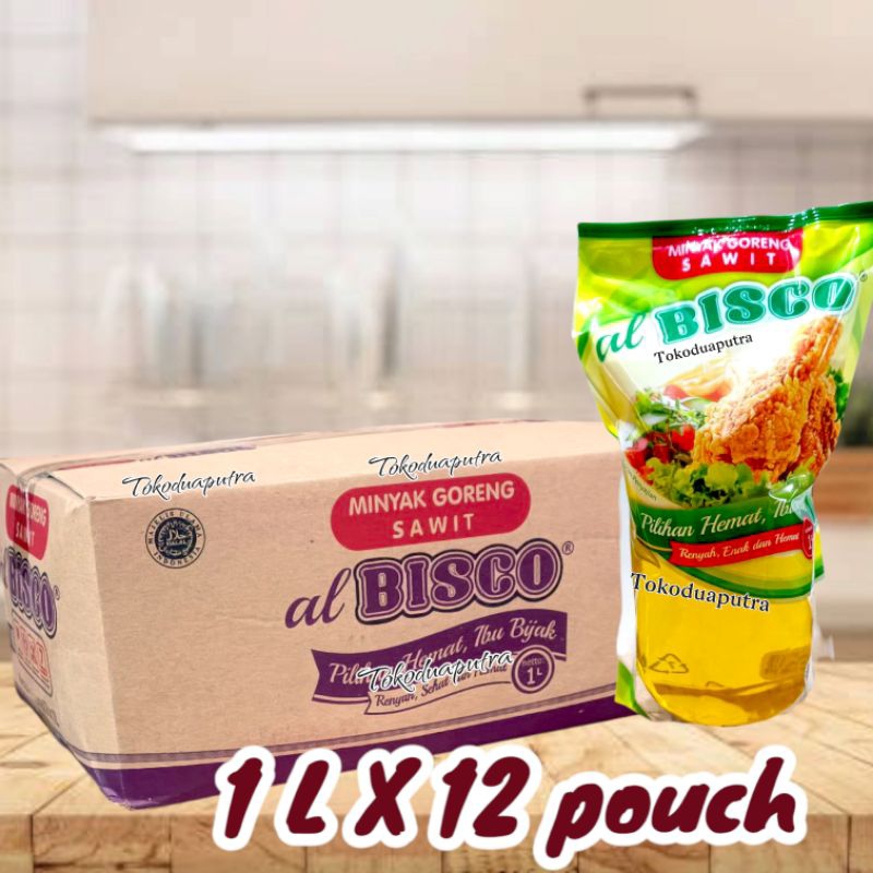 

AL BISCO Minyak Goreng 1 Liter X 12 Pouch / Minyak Goreng ALBISCO 1 Liter / minyak sayur Albisco 1 L