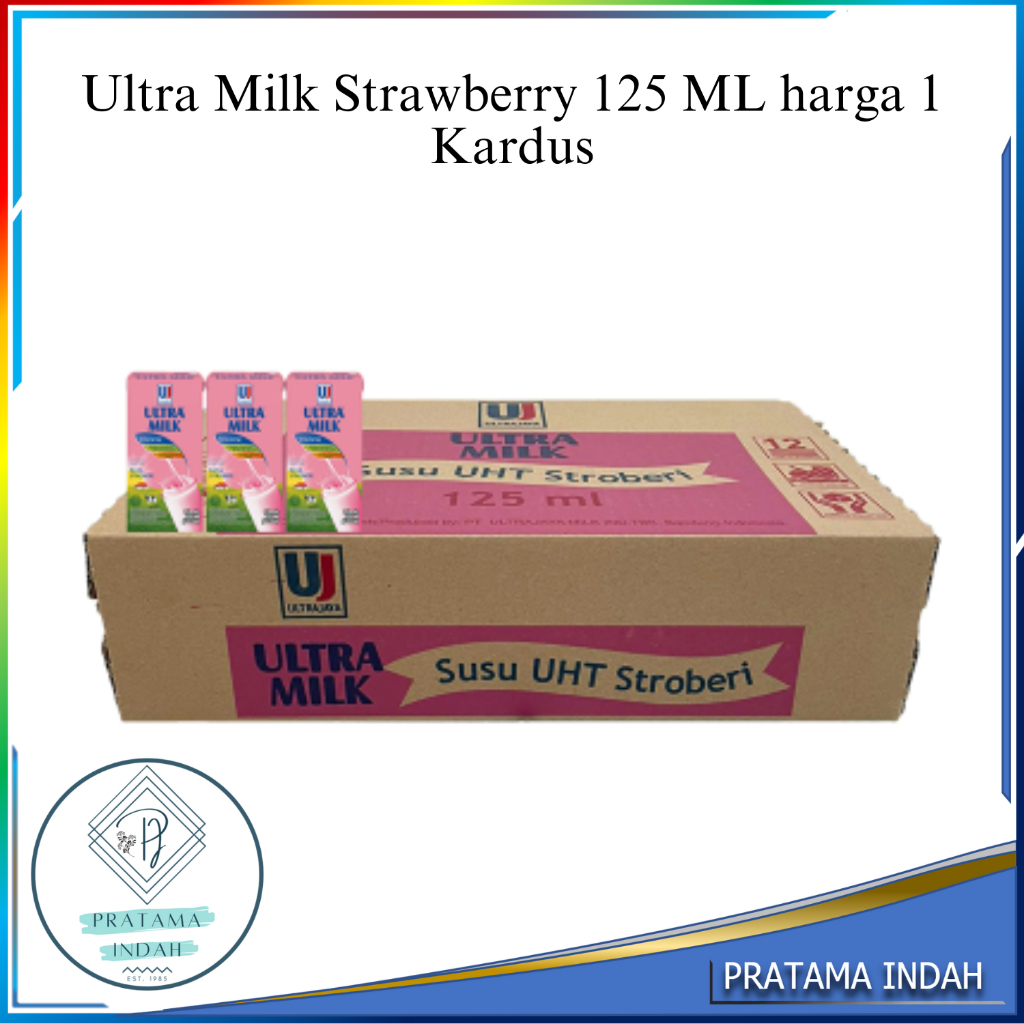 

SUSU ULTRA MILK UHT STRAWBERRY 125 ML HARGA 1 DUS ISI 40 PCS (GROSIR & ECERAN)
