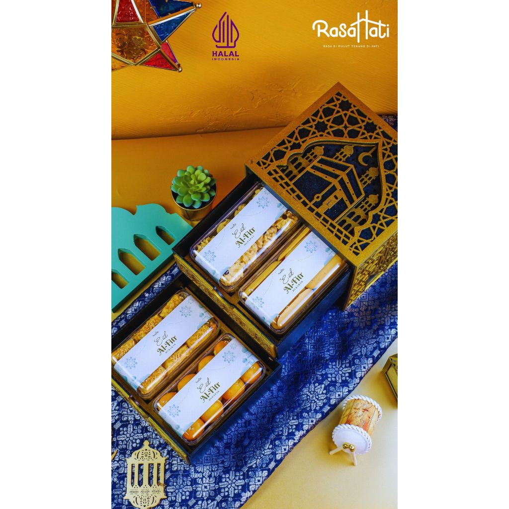 

hamper lebaran premium isi 4 bersertifikasi halal