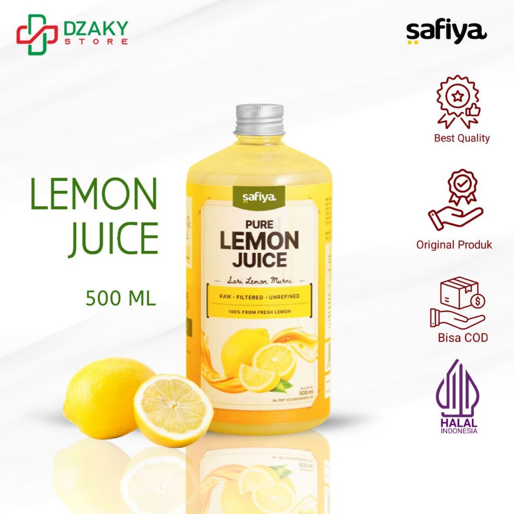 

Safiya Sari Lemon 500 ML Pure Lemon Fresh 100% Asli