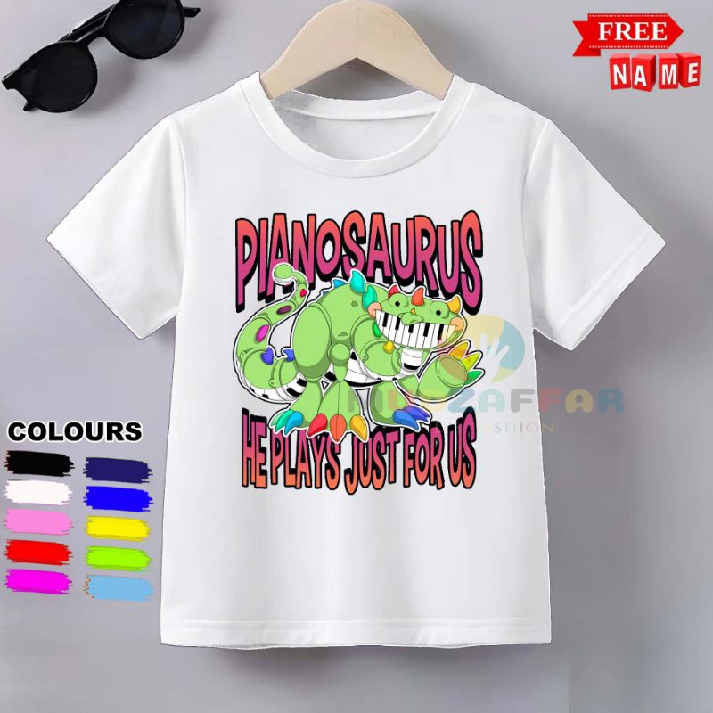 BAJU KAOS ANAK PIANOSAURUS KARAKTER KAOS ANAK PIANOSAURUS