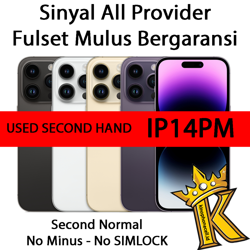 IP 14 Pro Max / 14 Pro Second Ex Inter 128GB 256GB 512GB Bekas