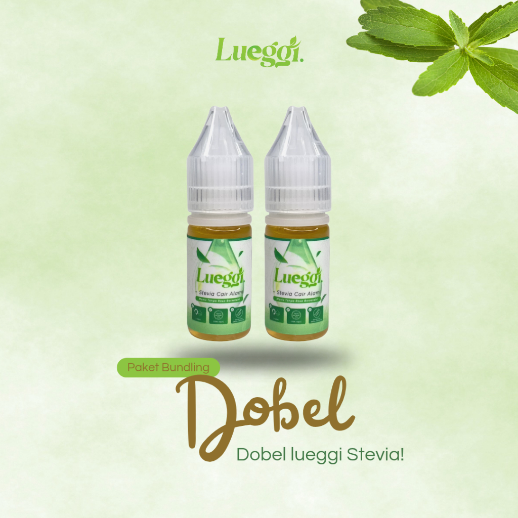 

Lueggi Stevia Pemanis Alami Paket Dobel 0 Kalori Terjangkau kemasan praktis nyaman dipakai