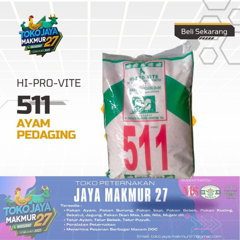 Pakan Ayam broiler 511 kemasan 1kg
