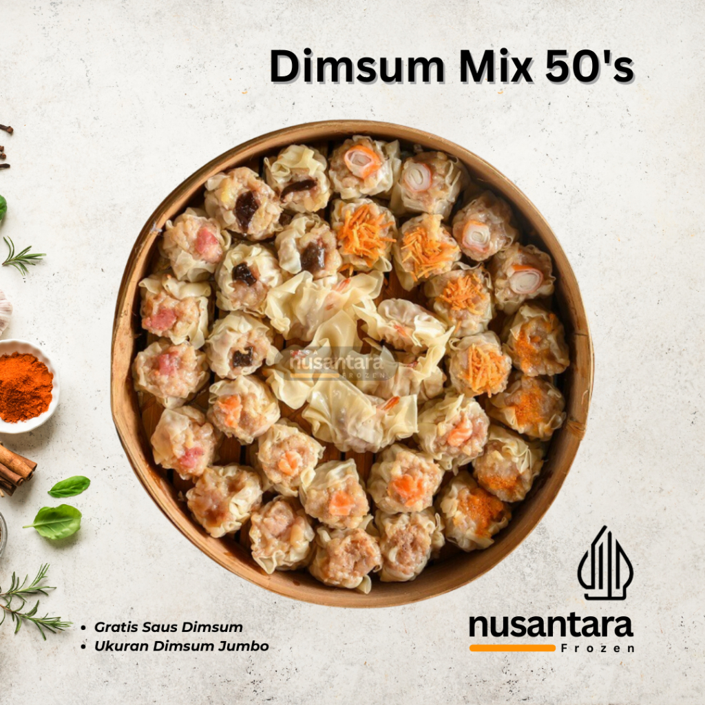 

Dimsum MIx Jumbo isi 50 pcs Halal Harga Pabrik