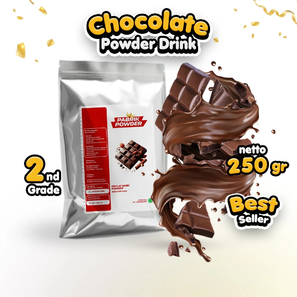 

Powder Coklat 250 Gram - Grade 2, Chocolate Powder Drink, Bubuk Minuman Cokelat