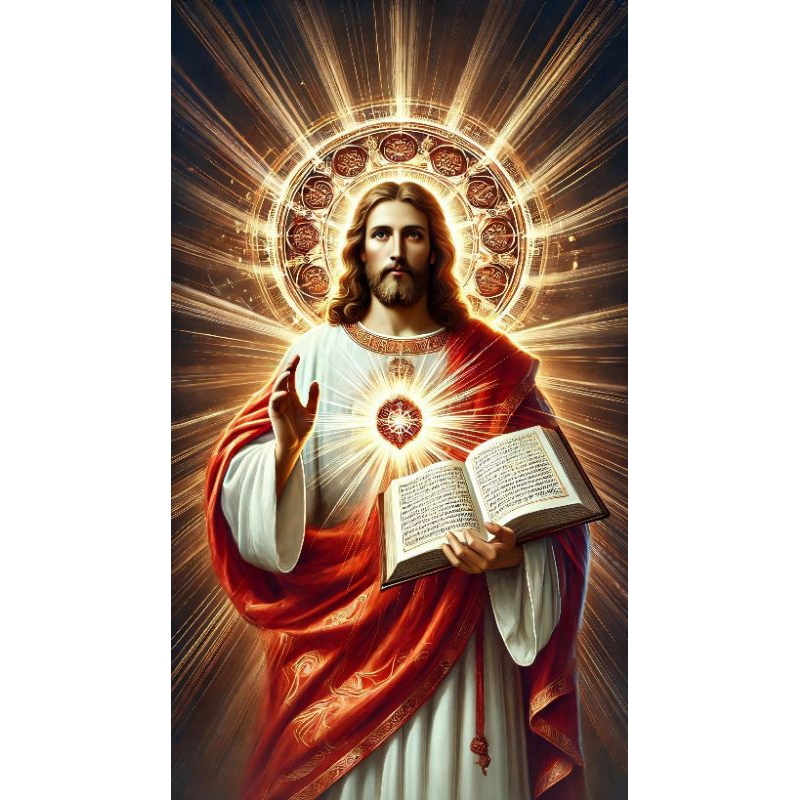 Yesus dan Alkitab lukisan poster hiasan dinding dekorasi rumah ruang tamu