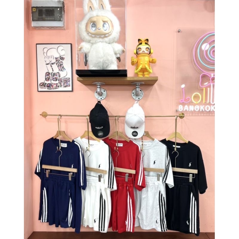 TERMURAH BAJU SET IMPORT BANGKOK STELAN SET POLO SALUR SPORT BRAND LOLLIPOP / KAOS BKK MURAH / SET 2