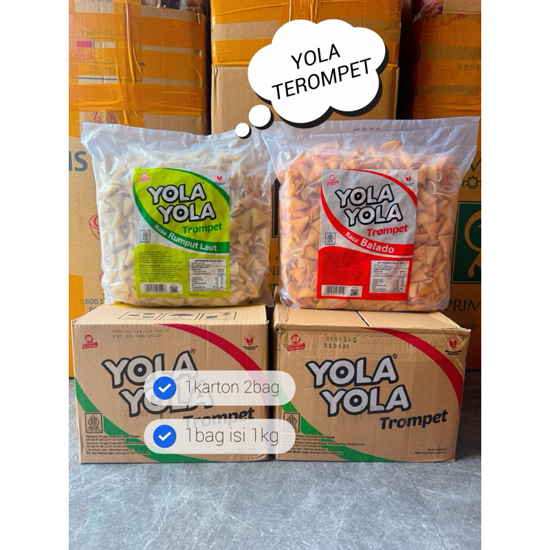 

2 KG Yola Yola Terompet Rasa Rumput Laut & Balado isi 2bag