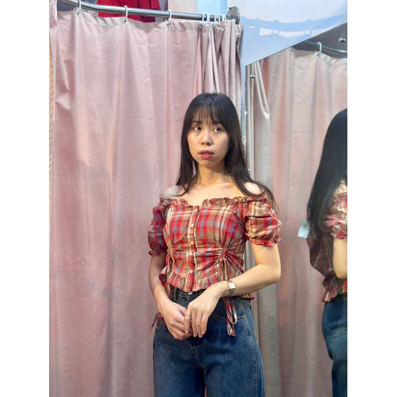 Baju/Atasan Lengan Sabrina Import Style Korea