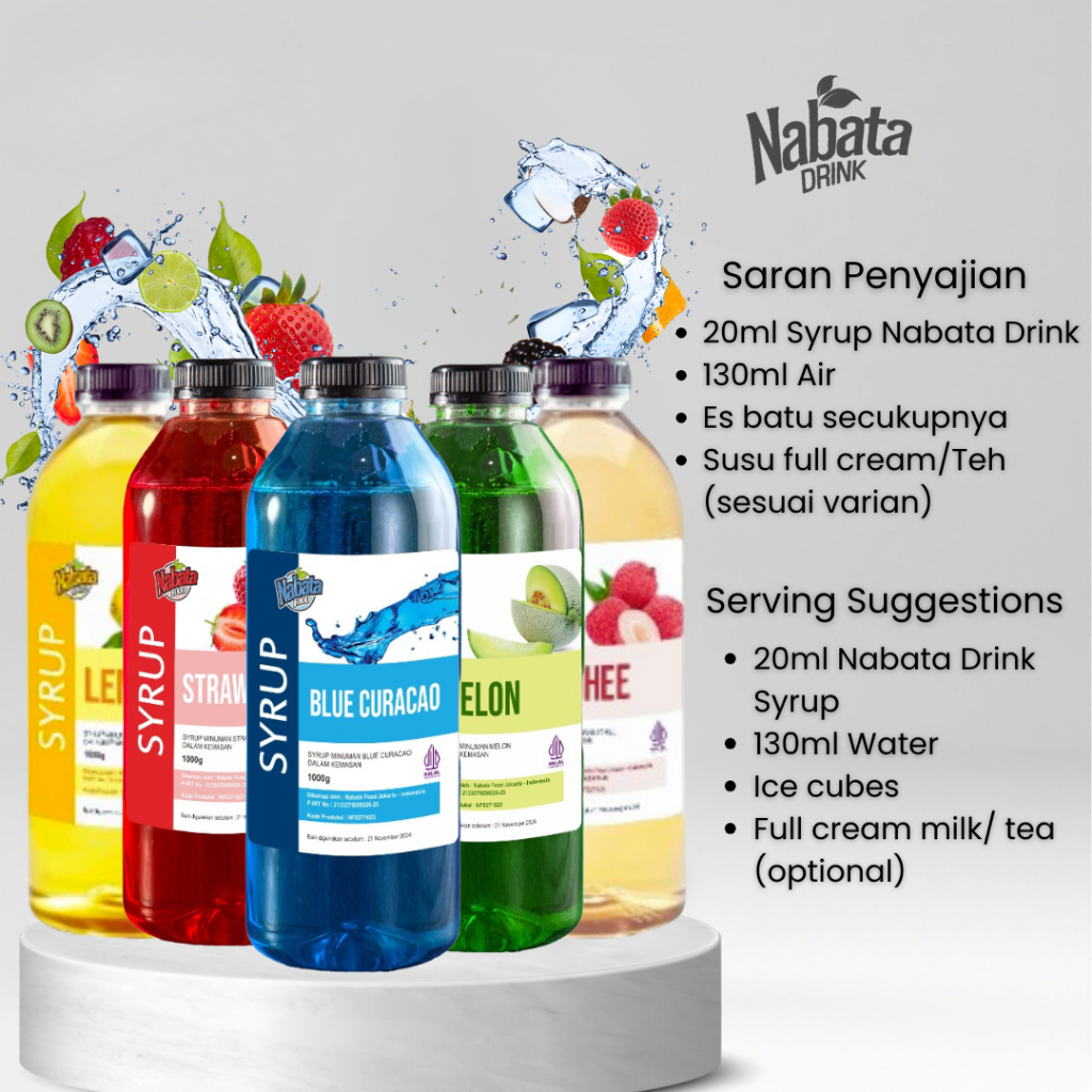 

Ay00! Sirup Mint Mojito 1 Liter Nabata Drink - Mint Mojito Syrup 1000ml