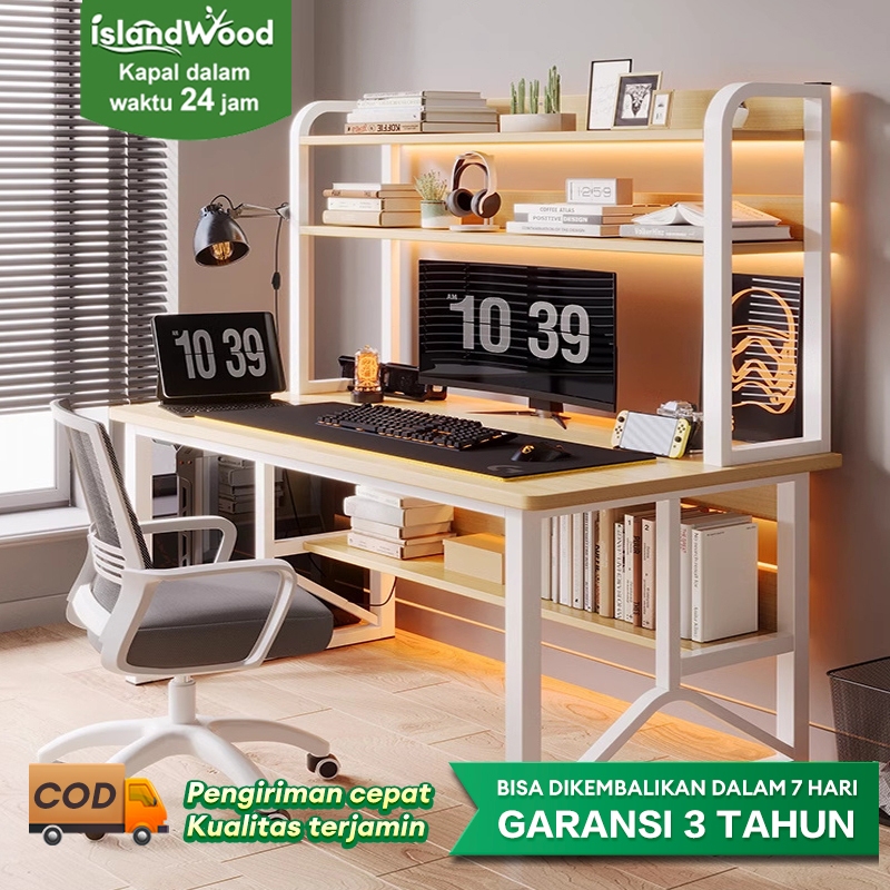 Meja Belajar Meja Kerja Serbaguna Meja Kantor Minimalis Meja Kantor Besi Buku 120CM Meja Belajar  De