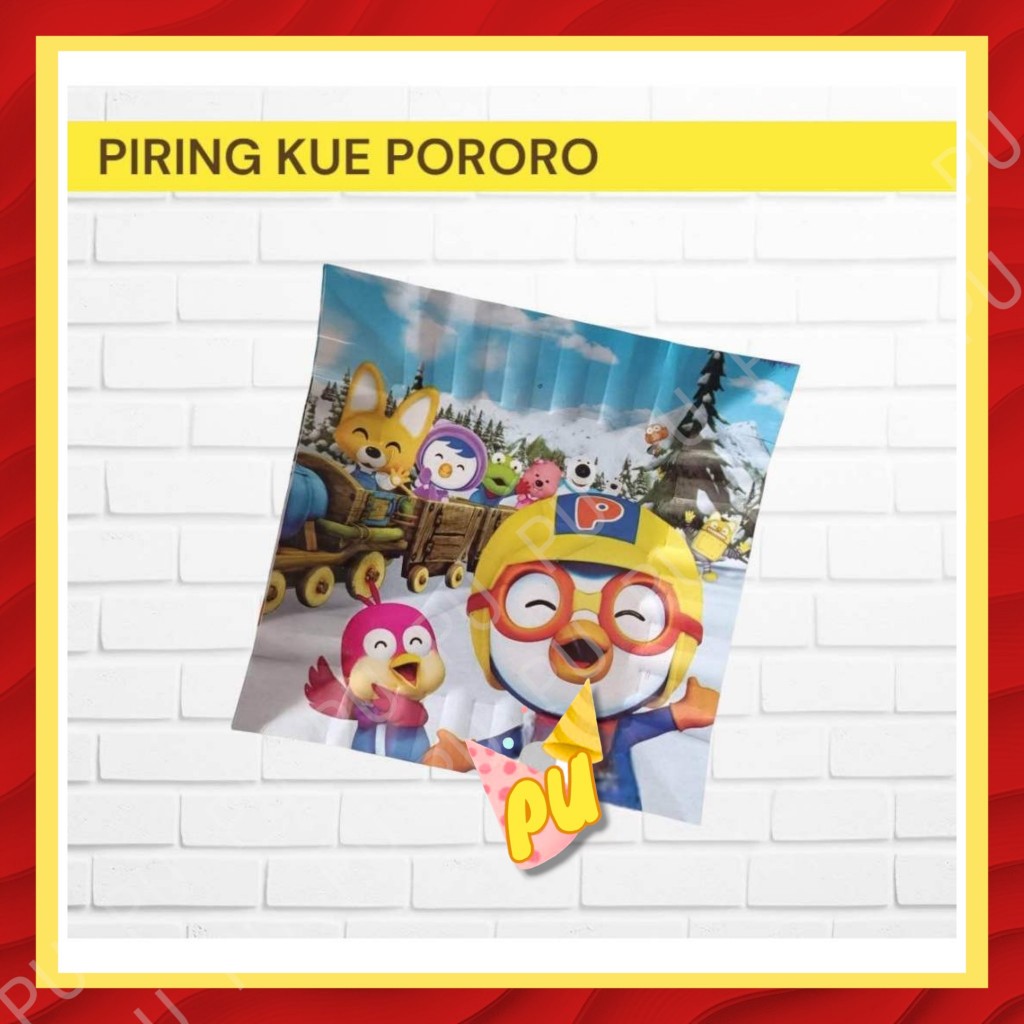 Piring PORORO / Piring Kue Ulang Tahun PORORO