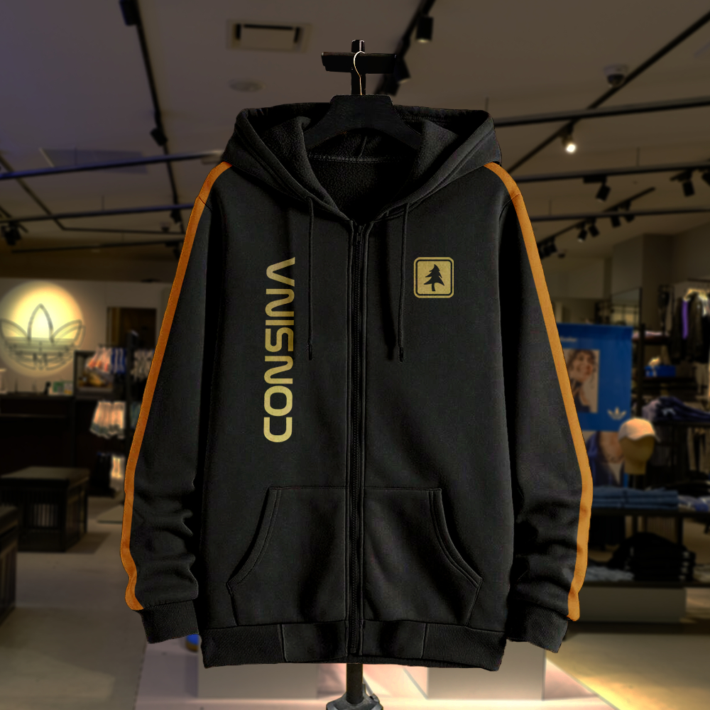 Jaket Zipper Hoodie Distro jumbo Consina Gold fleece Premium pria wanita size M L XL 2XL 3XL 4XL 5XL
