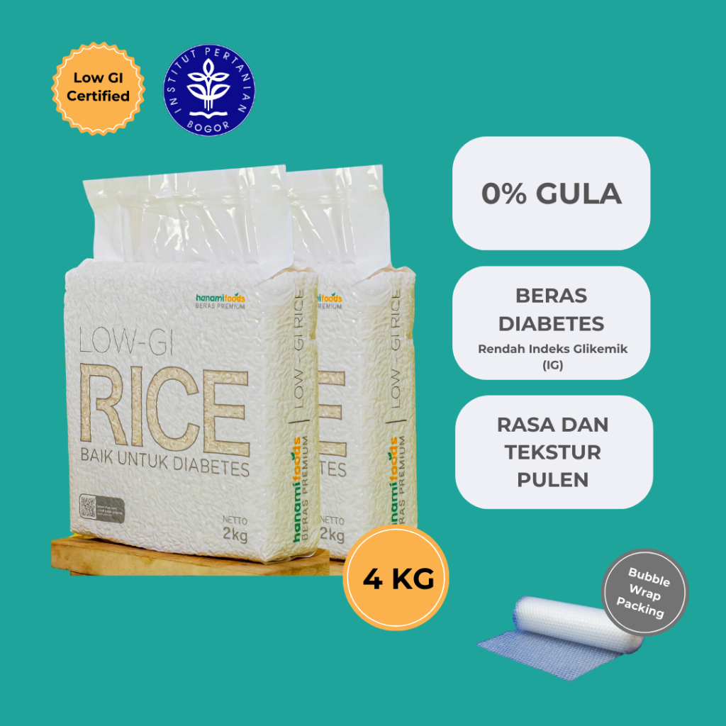 

aina Beras Putih Premium 4Kg - Beras Diabetes RendahIGHanamiRice