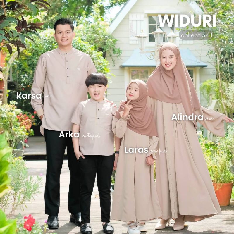 Widuri Collection raya series - Sarimbit keluarga - Sarimbit Lebaran -  Warna Nude | Albata hijab
