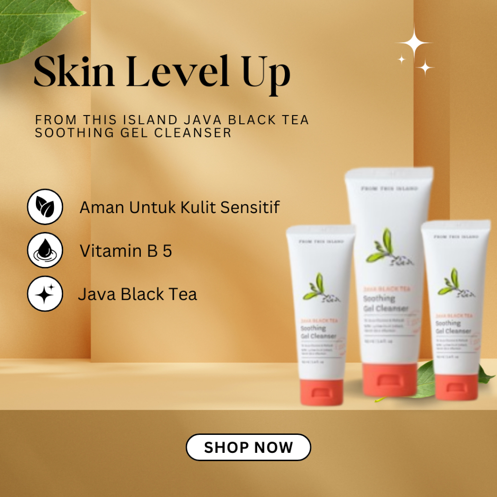 From This Island Java Black Tea Soothing Gel Cleanser | Sabun Cuci Muka Lembut untuk Semua Jenis Kul