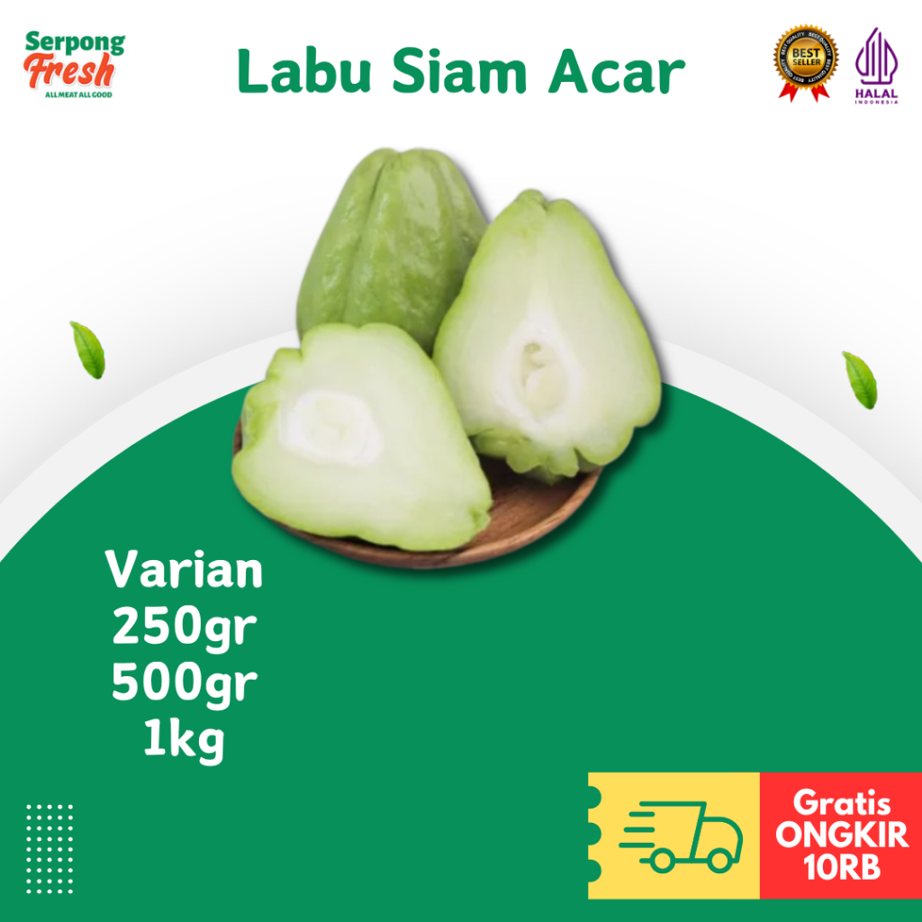 

Labu Siam Acar Hijau / Labu Siam Kecil Segar 250gr 500gr 1kg
