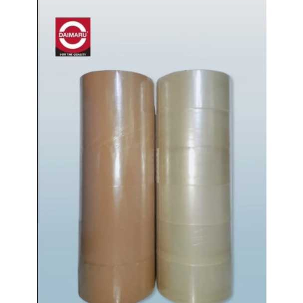 

HLM - (6 Pcs) Lakban Daimaru 2 Inch Bening Coklat 48 mm x 90 Yard OPP Isolasi Tape 0RI