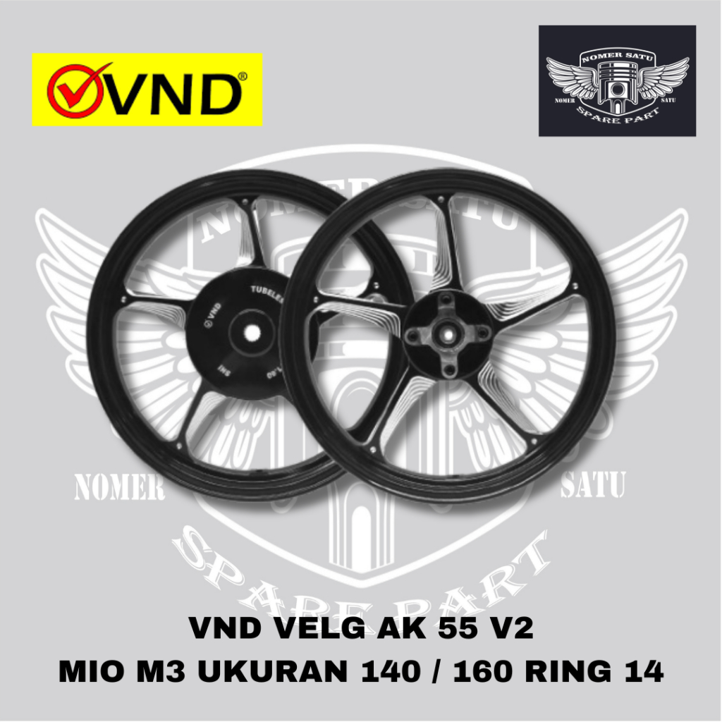 VND VELG RACING ENKEI TIPE AK 55 V2 MIO M3 MIO Z FINO 125 XRIDE 125 UKURAN 140 160 RING 14 ORIGINAL