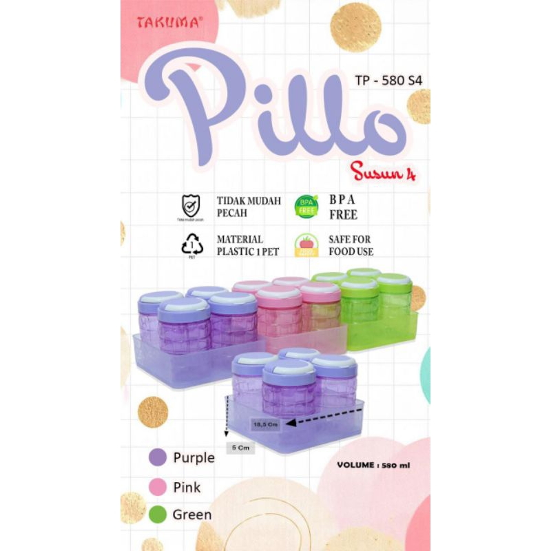 Takuma Toples Plastik Pillo TP-580 Susun 4