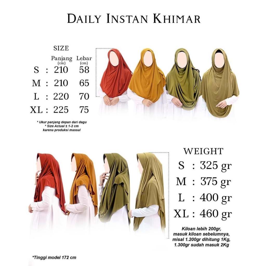 Daily instan Khimar by Atelier angellina
