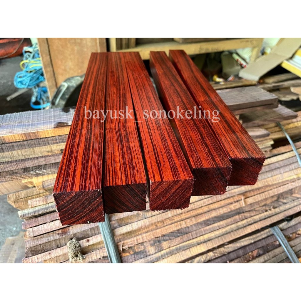 Bahan kerajianan kayu rengas eksotik ukuran custom