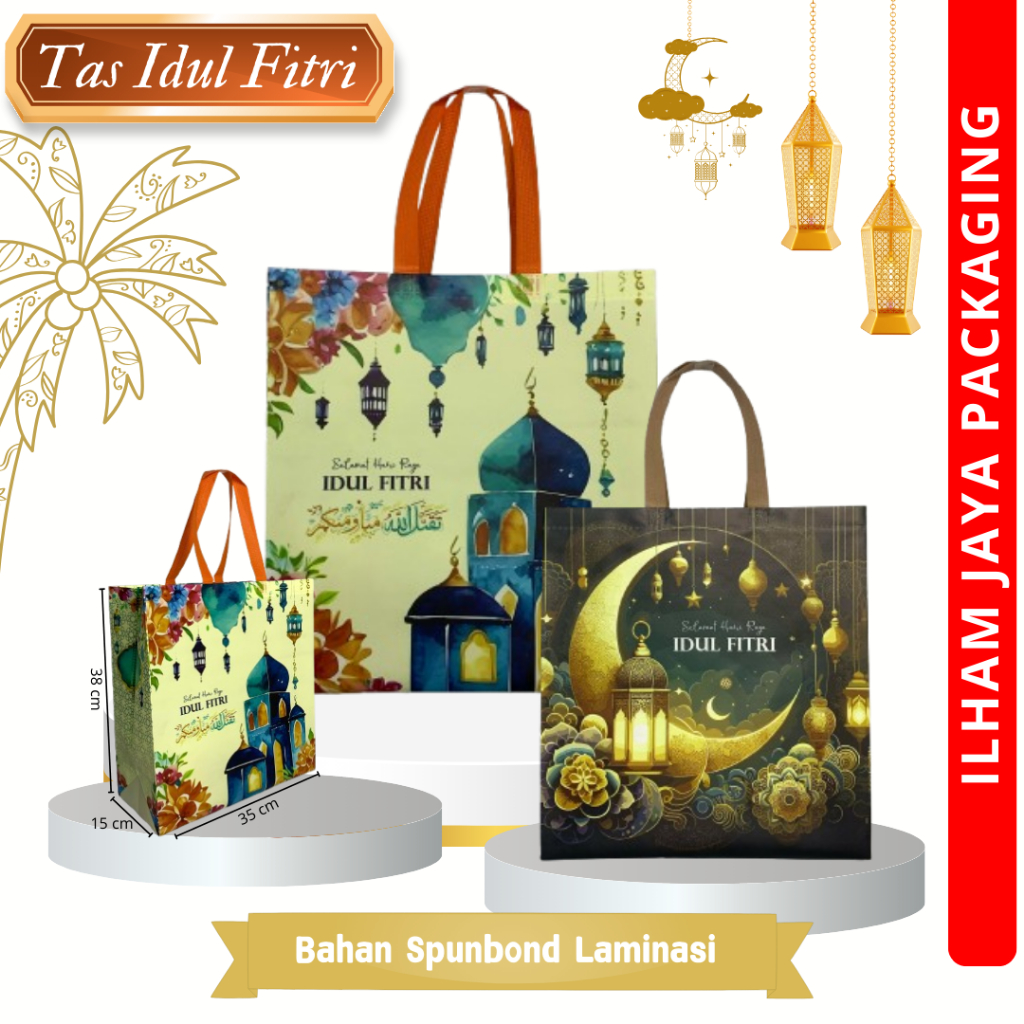 

ALTHEA Tas Hampers Lebaran Uk 35x38x15Cm Premium I Tas Lebaran Spunbond Laminasi I Tas Idul Fitri