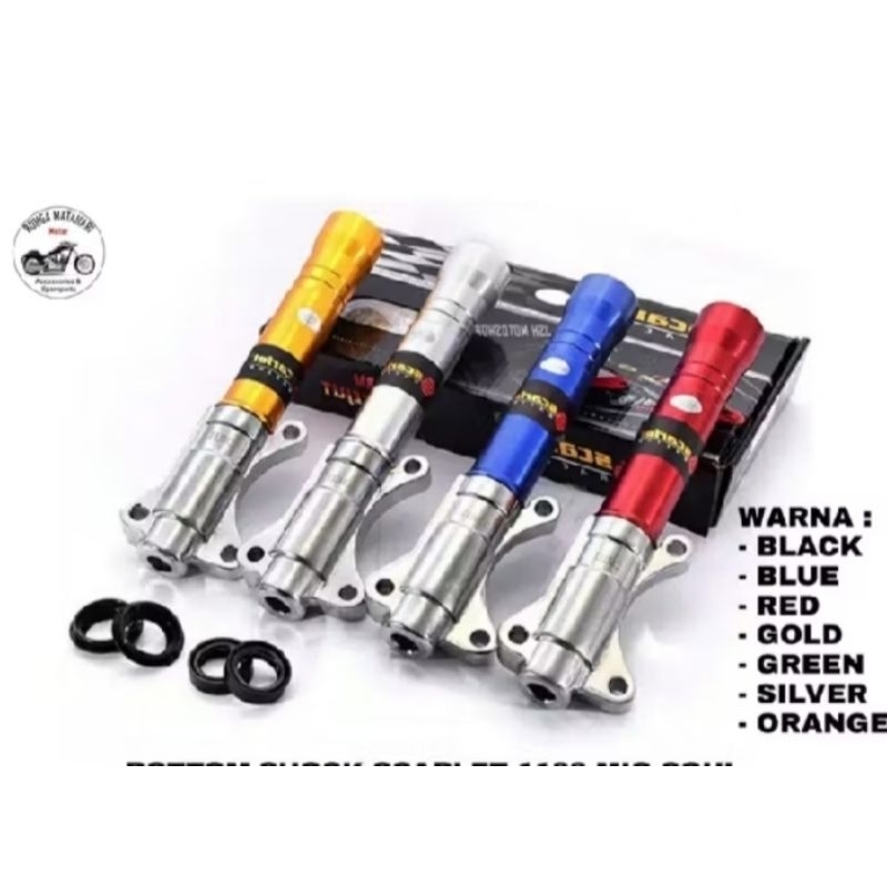 Tabung shock depan Scarlet motor satria fu,  Jupiter MX, vega r new, vega zr, Jupiter Z1,supra 125, 