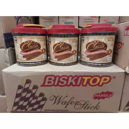 

DUS ISI 6 Biskitop Classic Wafer Sticks Toples Zebra 500gr biskitop chocolate