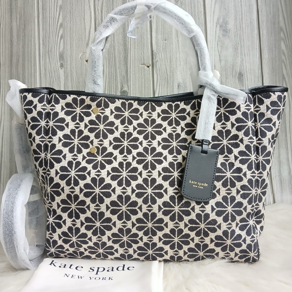 TAS BRANDED Flower jacquard sand multi medium tote