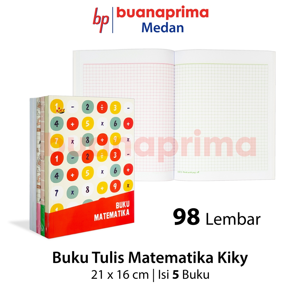 

BUKU TULIS KOTAK KECIL KIKY 98 Lembar isi 5 Buku Matematika Notebook Sekolah A5 Kwarto