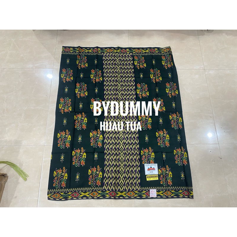 Sarung Samarinda merk MZ motif mirip lamiri grosir murah warna hijau tua penghabisan stok sarung