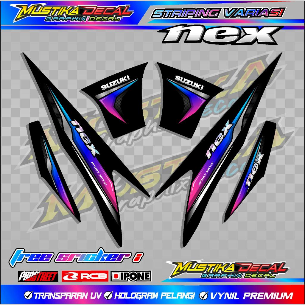 STRIPING VARIASI SUZUKI NEX 110 / STICKER LIST MOT0R SUZUKI NEX 110