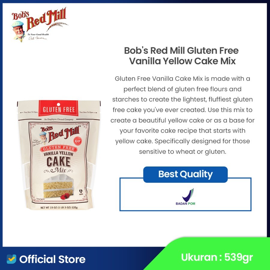 

Bob's Red Mill Tepung Premix ( Tepung Baking, Tepung Siap Pakai)