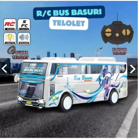 RC BUS BASURI TELOLET mainan bis basuri travel perjalanan bunyi telolet remote control