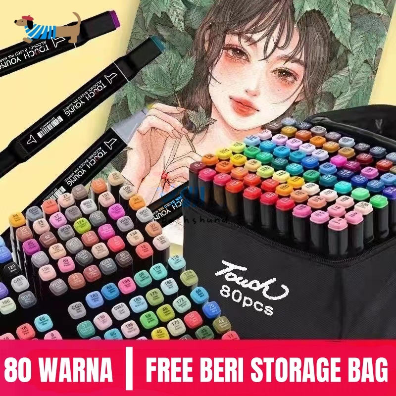 

Warna Sketsa Spidol Umum General Marker Set Art Marker Spidol Gambar Dua Sisi Spidol Berwarna hingga 80 Warna