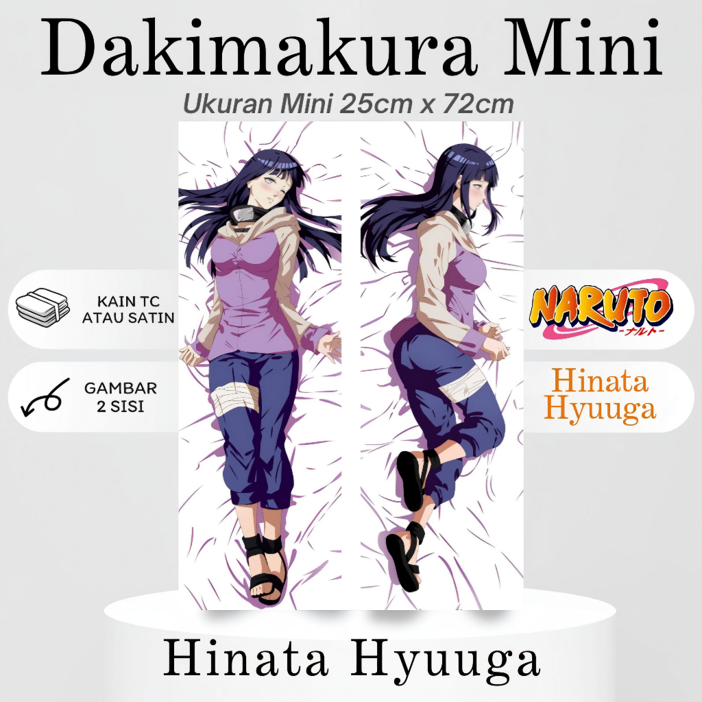 DAKIMAKURA MINI HINATA HYUUGA NARUTO Bantal Anime Waifu Mini Hinata Hyuga Naruto