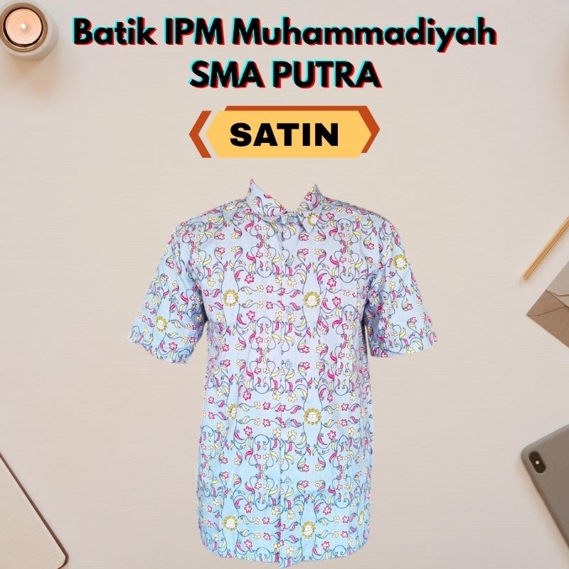 Batik IPM SMA Muhammadiyah Nasional bahan Satin