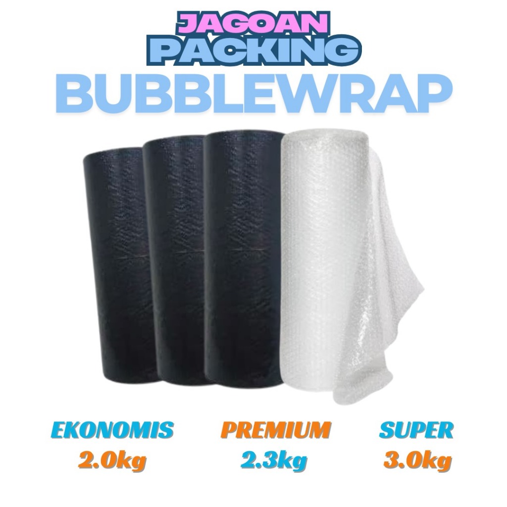 

JagoPack Plastik Gelembung Bubble Wrap 125 x 50 Roll Bubblewrap Kualitas Plus Premium