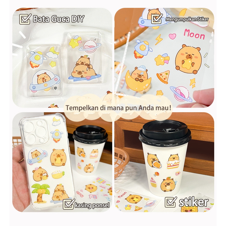 

Stiker Kapi Bara Buku Pegangan Anak-Anak DIY Lumba-Lumba Air Lucu PVC Tahan Air