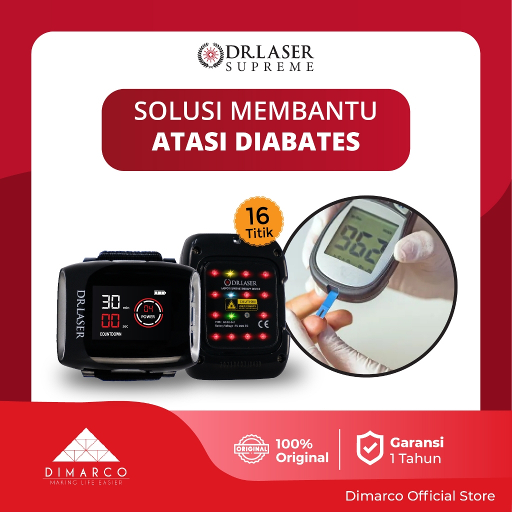 DR LASER SUPREME 16 TITIK Alat Terapi Diabetes Penurun Kolestrol Dan Hipertensi Alat Terapi Kesehata