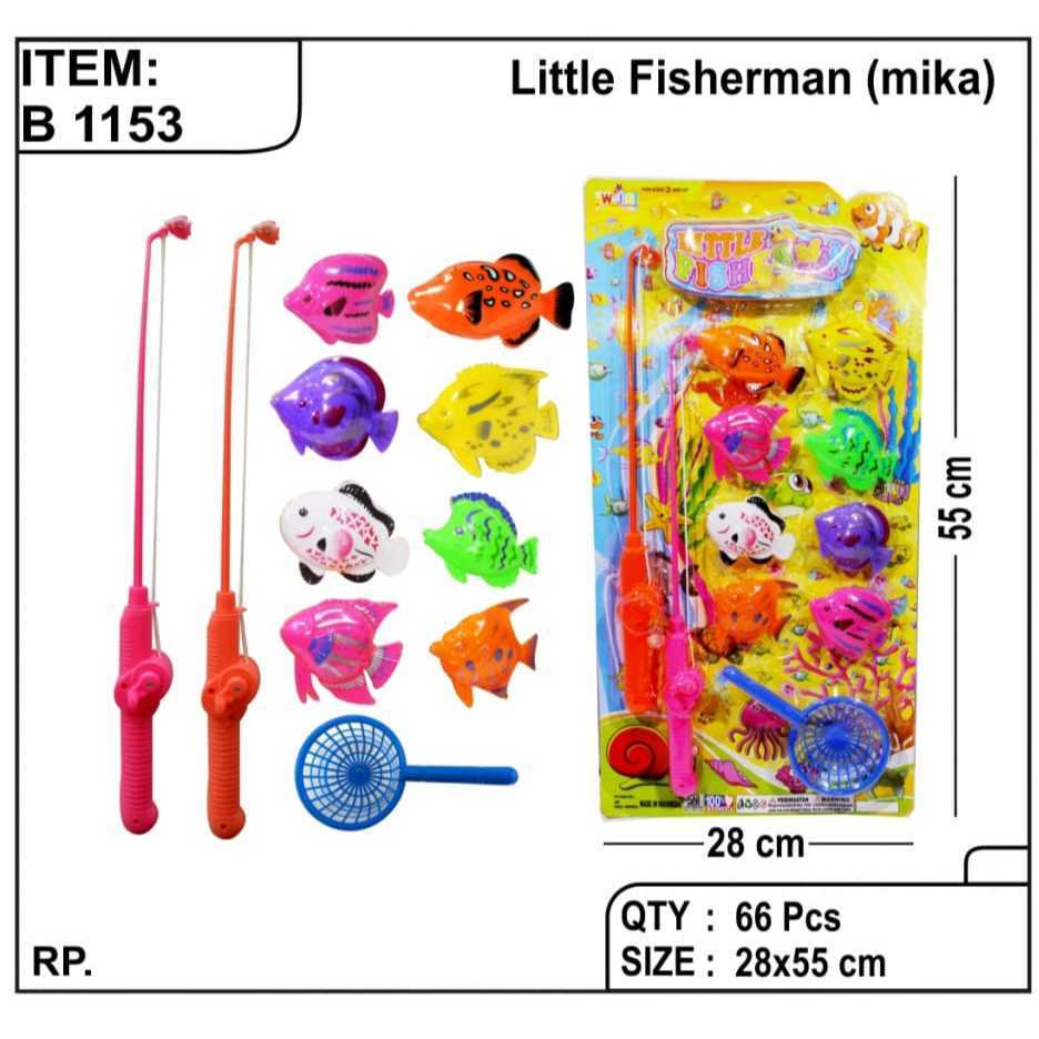 Mainan Pancingan Ikan B 1153 - Fishing Double - Little Fisherman - Pancing Little Fisherman