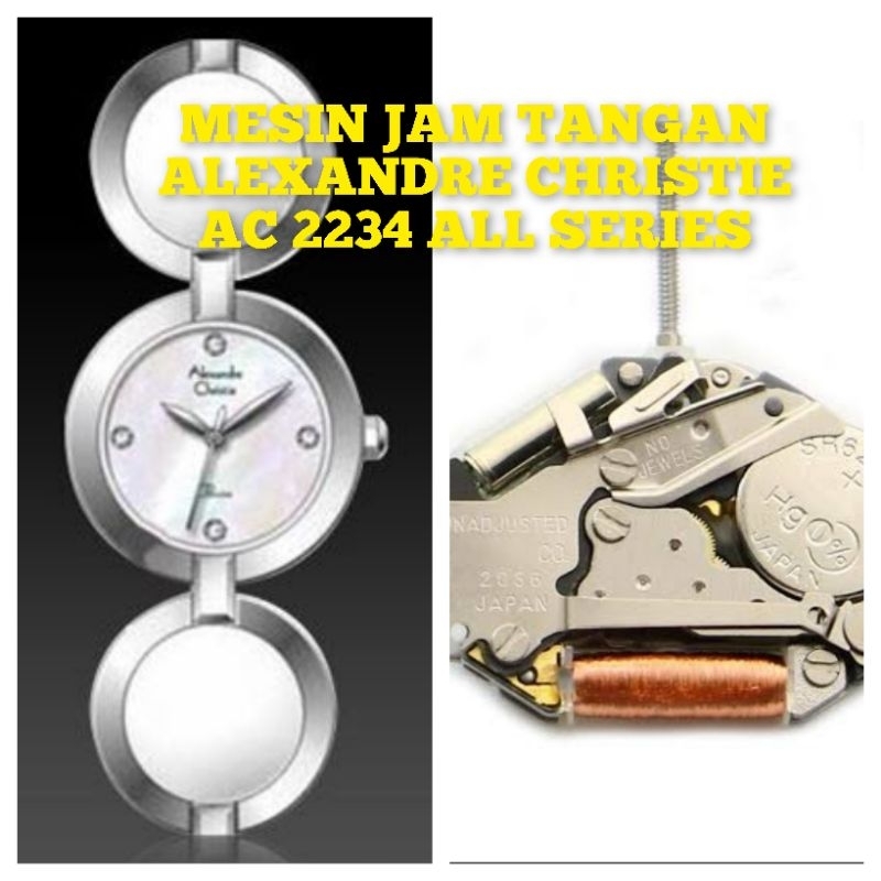 Mesin jam tangan Alexandre Christie AC 2234 Original
