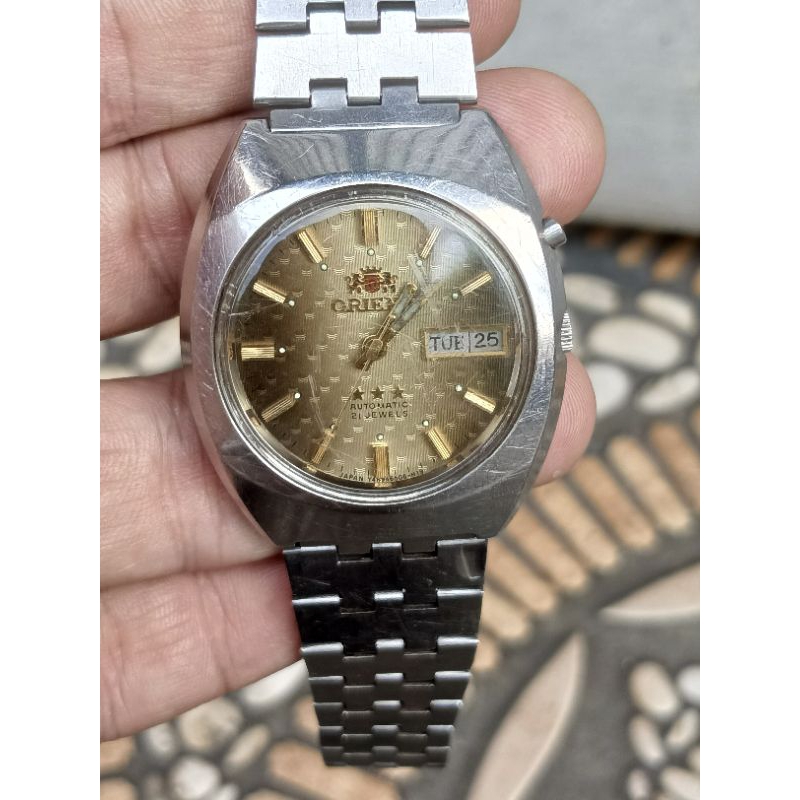 jam orient bintang 3 seken full original