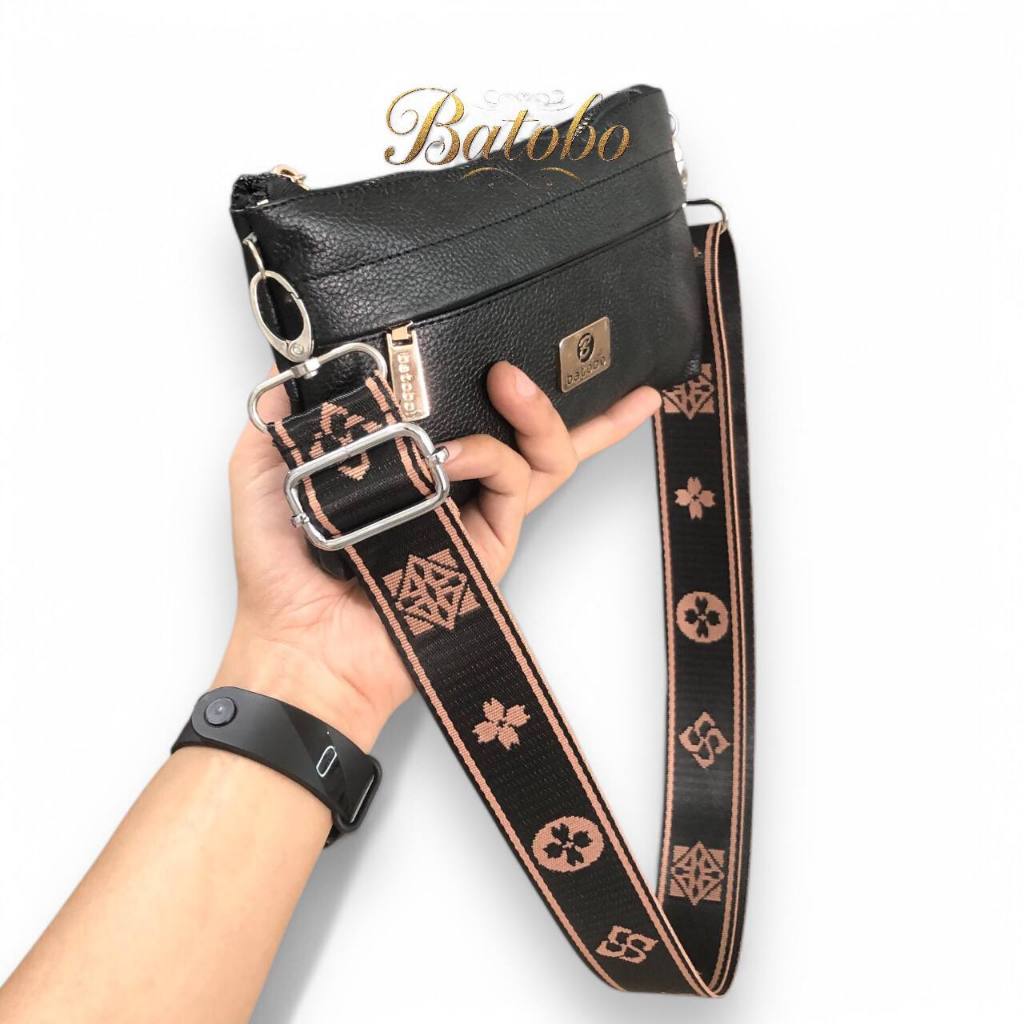 Tali Tas Selempang Bisban Motif L 4Cm Besi Silver Bahan & Besi Tebal Free Box