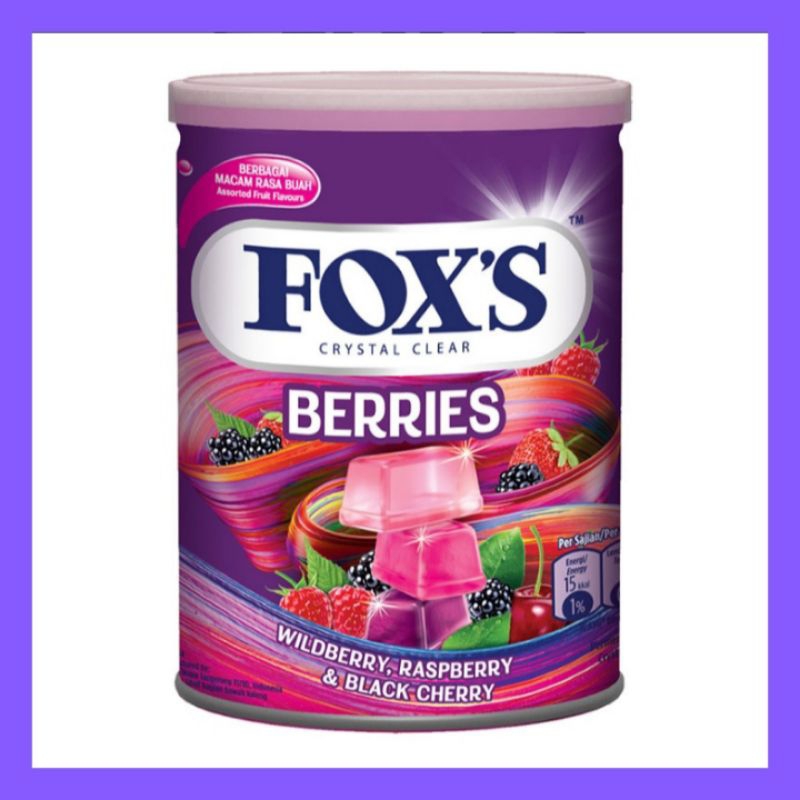 

FOX'S Crystal Clear Permen Berries Kaleng 170 g