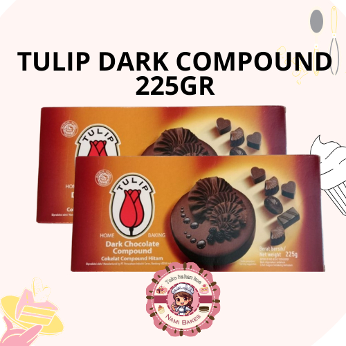 

Tulip Dark Compound 250 gr DCC Cokelat Batang Coklat Leleh