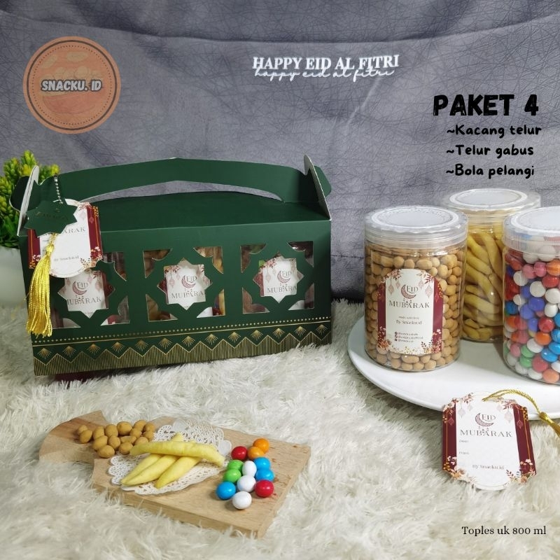 

hampers snack lebaran /parcel snack lebaran / kue kering free kartu ucapan