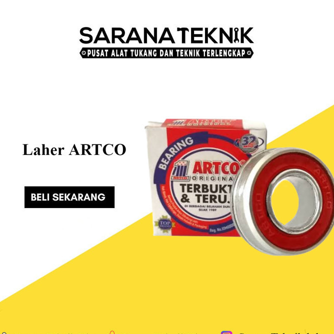 [SARANA TEKNIK] ARTCO BEARING RODA GEROBAK PASIR SORONG / Laher  Roda Gerobak / Laher Roda Gerobak A